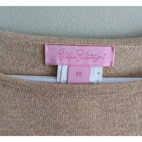 Lilly Pulitzer Ramona Fringe Sweater in Heathered Tan XS - Picture 6 of 8